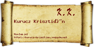 Kurucz Krisztián névjegykártya